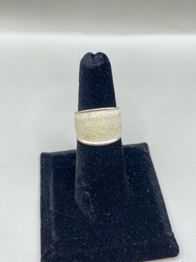Sterling Silver NF Sandblasted Matte Finish Wide Band Ring